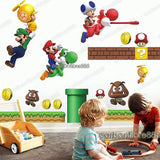 Super Mario Bros Wall Stickers Kids room Children room wallpaper Kindergarten classroom Mario wall sticker Living room dining room bedroom Mario wall sticker size 50x70  lm7008