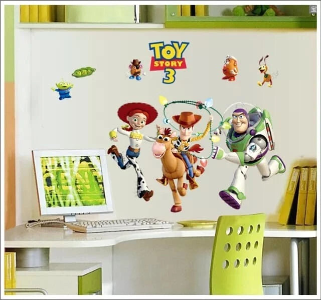 Toy Story 3 Wall Stickers Decals Kids Boys Girls Room Nursery Décor Vinyl Art  size 60x90