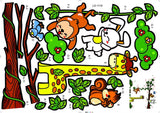 Giraffe Monkey Jungle wall Sticker Children;s Room Nursery Removable DM690003