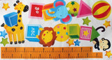 Animal Height Chart Measure Kids/Children Wall Stickers Nursery Decal Paper size 50x70 dm350026