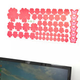 108 flowers & 6 butterfly wall decor sticker removable diy creativeeet hom SFG