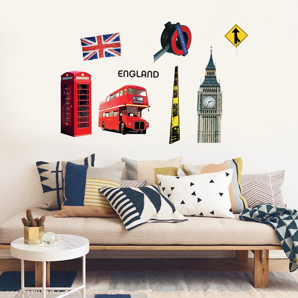 Removable Vinyl Wall Decal England London British Sticker Home Room DIY Decor size 50x70cm Ncs002