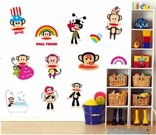 Removable Julius the Monkey Paul Frank Wall Sticker home decor Decor Kids Art size 50x70 ay7045