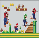 SUPER MARIO BROS Wall Stickers Children Kids Boys Game Playroom Bedroom Decor size 50x70 lm7015