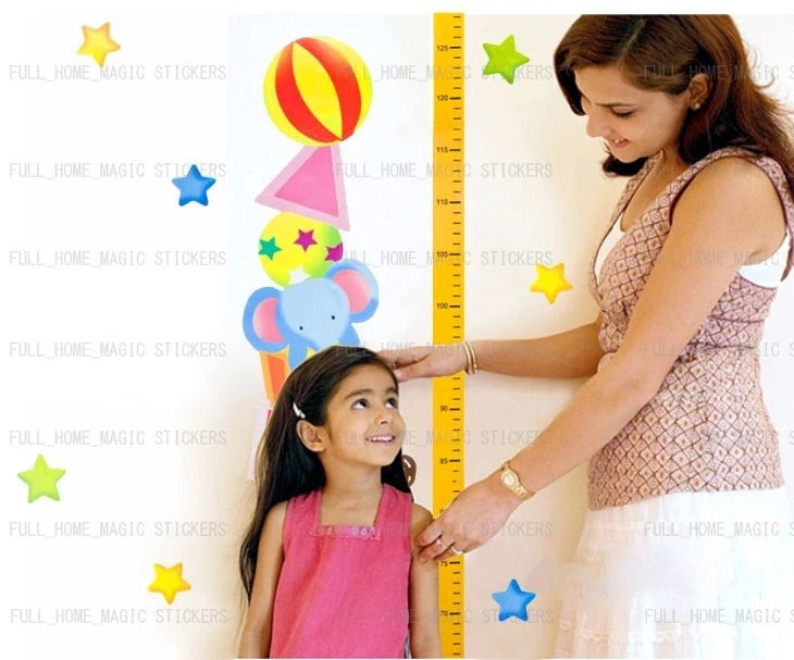 Animal Height Chart Measure Kids/Children Wall Stickers Nursery Decal Paper size 50x70 dm350026
