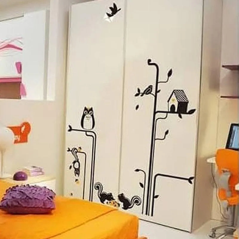 SAMHEZ AY9126 Matrix Owl Wall Sticker [60 x 90 cm]