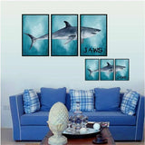 sAMHEZ HM92012 JAWS FRAME 3D DEEP BLUE SEA WALLSTICKER WALL STICKER