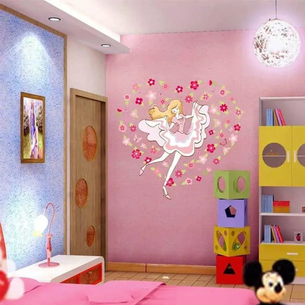 XH9228 Flower Girl Wall Sticker