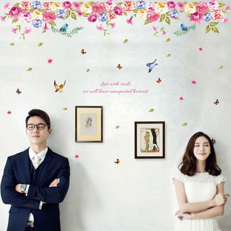 WALL STICKERS 60X90 XL8202 HANGING COLORFUL ROSES