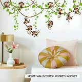 ADEK WALL STICKER MONKEY MONYET GLANTUNGAN ANAK KIDS STIKER DINDING AY7247 Wallsticker