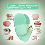 Ice Roller Facial Massage | Silicone Cleansing Ice Lattice | Ice Cube Roller With Scrub –(WITHBOX ) Random Color