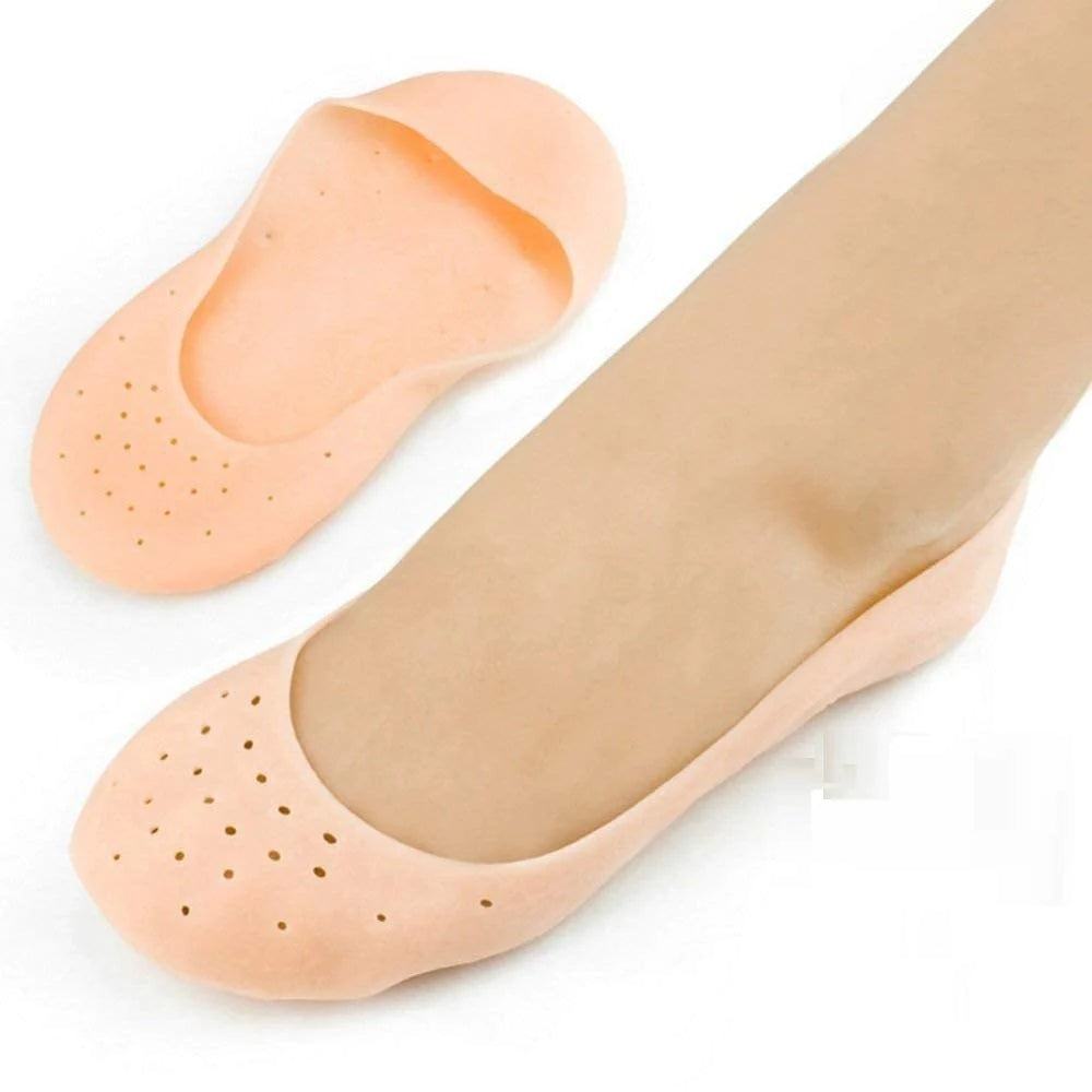 1 Pair unisex silicone gel socks moisturizing sock breathable elastic heel cracked protector socks