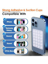 Square Double Side Suction Cups Cell Phone Holder Universal Bubble Gripper Silicone Pad (random Colour)