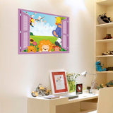 Children's sticker - Animals on the window size 50x70 sk7019d