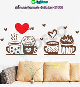 Sticker-S1008 DIY sticker for wall/glass decoration, Love Drink design. size 50x70 dm4560008