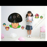 【WEJA】Send Boxed Chalk Cartoon Mushroom Head Blackboard Wall Stickers Home Decor Decoration For Kids Rooms waterproof removable size 50x70 ay629