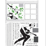Decor Kafe 'Lady in Window' Wall Sticker size60x90 ay853