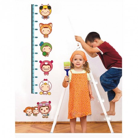 Home Removable Cartoon Height Chart Measure Decal Wall Sticker DIY size 50x70 xy8062