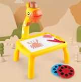 Giraffe Small Size Art Drawing Board Leds Projector Light Toy Children Kids Painting Table Small Desk  (with Box Packing)(Random Color)