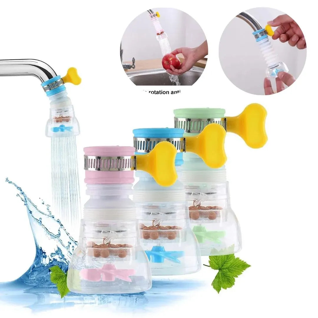 360° Adjustable Kitchen Tap Shower Head, Water Saving Faucet Sprayer Nozzle, High Pressure Sink Filter & Flexible Extension