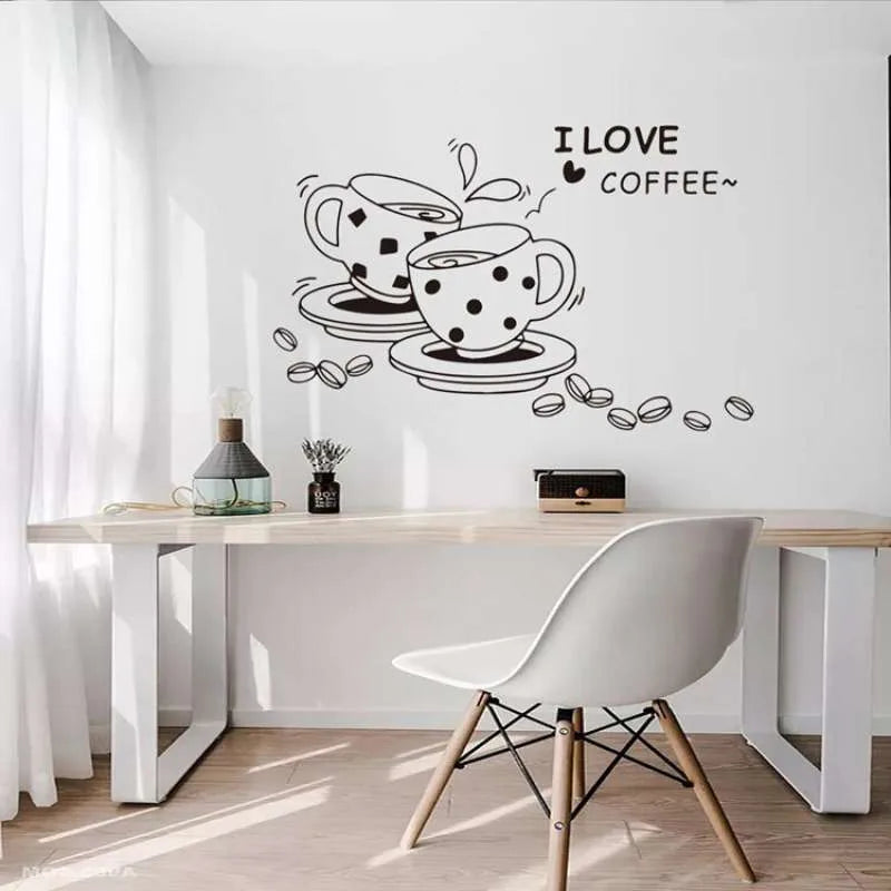 I Love Coffee Wall Stickers JM8268 Wall Sticker Wallpaper
