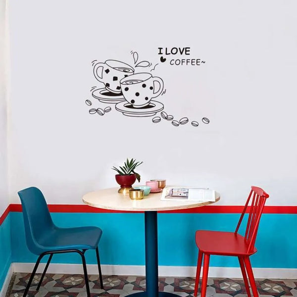 I Love Coffee Wall Stickers JM8268 Wall Sticker Wallpaper