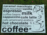 JM7323 English proverbs coffee wall stickers Vinyl DIY Coffee language wall decals For Cafe kitchen restaurant decoration Art