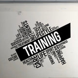 Training Fitness Wall Decals, Training Inspirational Words Quote Wall Sticker, Motivation Interior Decor Art Mural Fit Lifestyle Decal