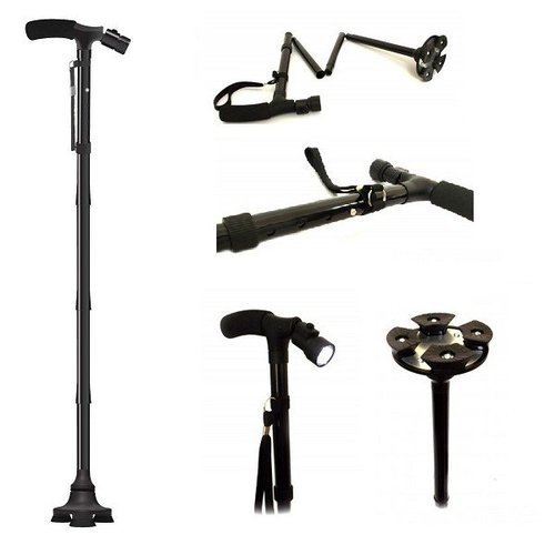 Trusty Cane Folding Walking Stick With Build In Lights