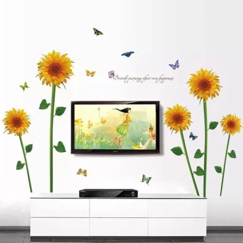 SK9100 SUNFLOWER II WALLSTICKER WALSTIKER STIKER DINDING HIASAN 60X90 di etoshop | Tokopedia