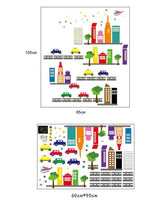 Glow In The Dark Cartoon City Wall Sticker-TYABQ9608