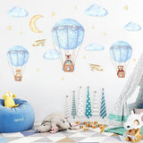 JM7343 Cute Hot-air Balloon Design Wall Sticker