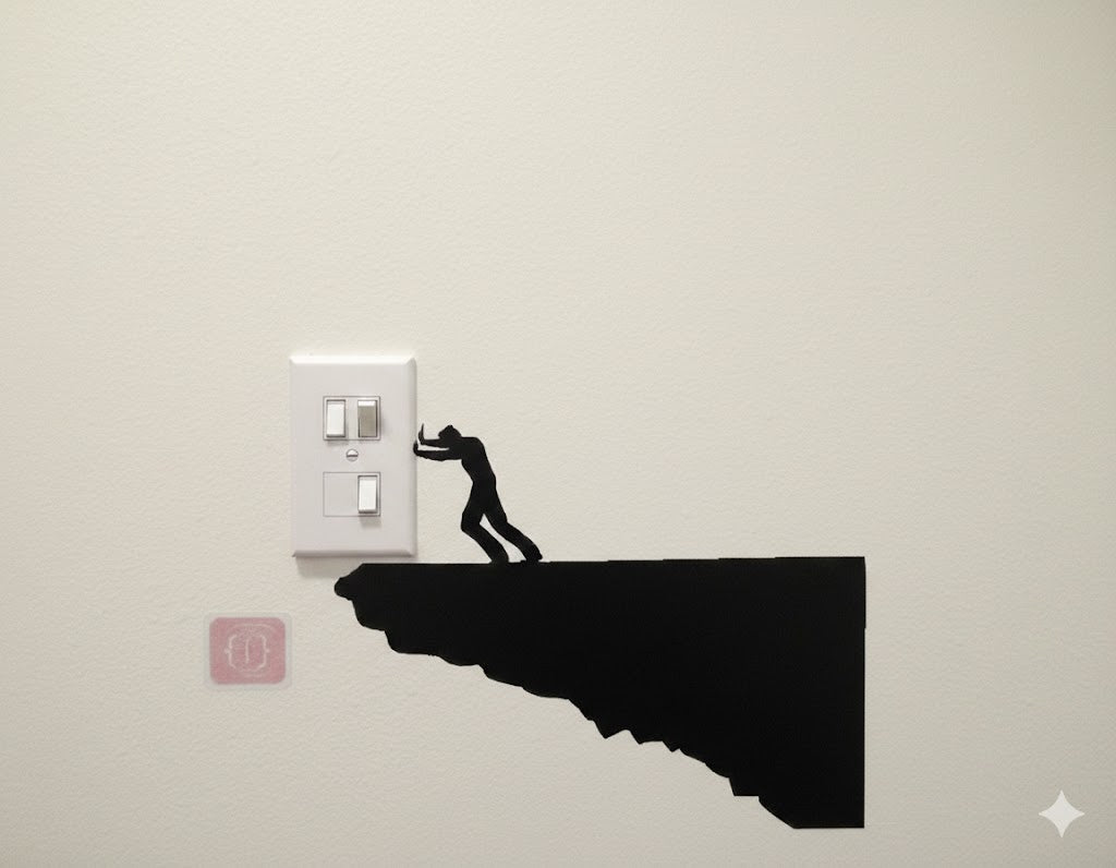 ISEE 360® Cartoon Man Pushing The Switch Board Sticker Suitable for Any Black Vinyl Decals L x H 12.00 X 7.00 Cm