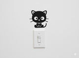 Kitty Cat Decal (Set of 2) - Laptop, Wall, Light Switch Decor