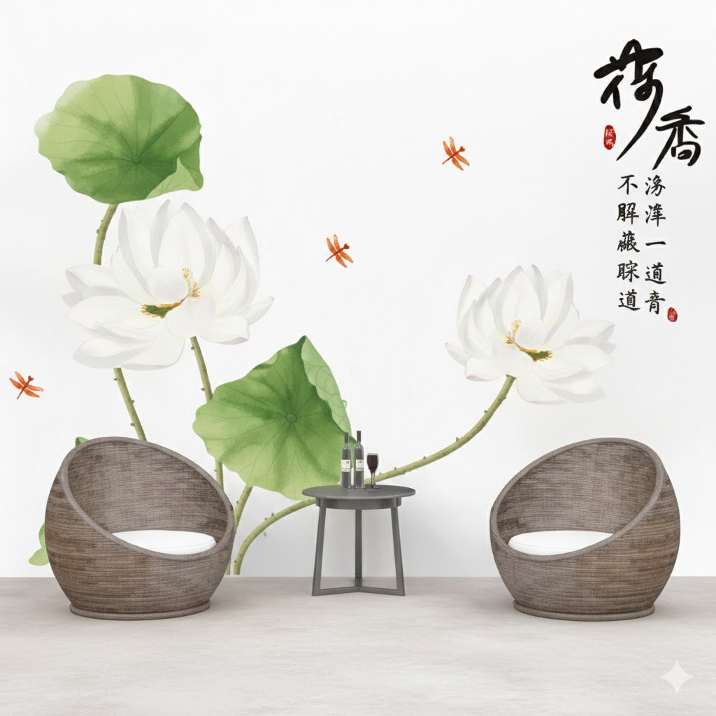 Chinese Style Exquisite Vase Flower Wall Sticker 3D Decal For Living Room Porch Background Wallpaper Painting Mural Stickers 1PC size 60x90 sk9338