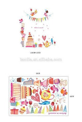 ABC1062 Hand-painted Bird Cartoon Wall Sticker - Multi