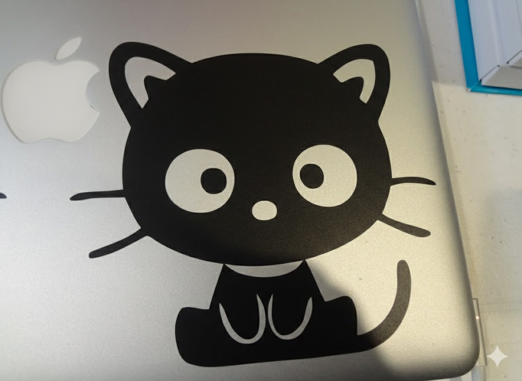 Kitty Cat Decal (Set of 2) - Laptop, Wall, Light Switch Decor