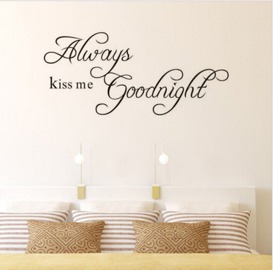 KDHeart 45 x 20 cm Always Kiss Me Goodnight Wall Sticker