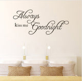 KDHeart 45 x 20 cm Always Kiss Me Goodnight Wall Sticker