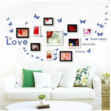 Pvc Elegant Butterfly Wall Paste With Photo Wall Photo Frame size 20x60 q6687d