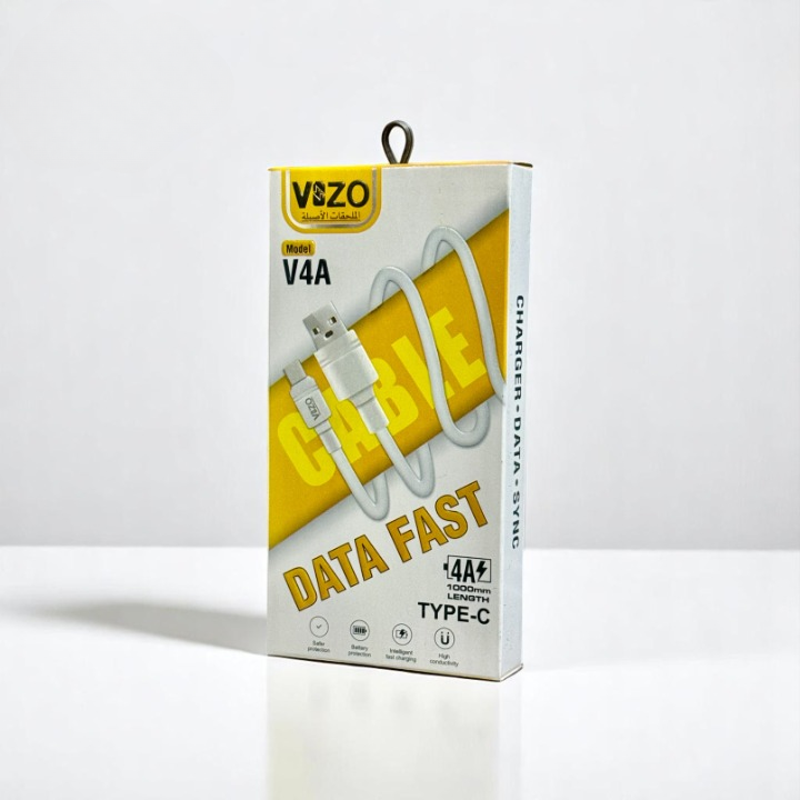 V4A Type-C Fast Charging Cable | Type-C Charging Cable | Fast Charging Cable | Type-C Cable | V4A Cable For Mobile Phone 