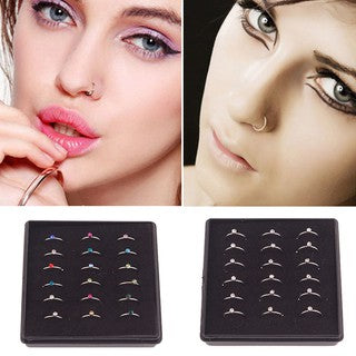1 pcs Random Design Golden Nose Ring Trending Piercing Nose Ring
