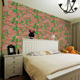 3D Wooden Brick Wallpaper PE Foam Wall Stickers | Self Adhesive DIY Wall Decor (24×90cm)
