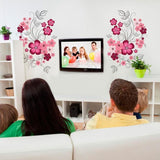 Removable Vinyl Wall Stickers Flowers Living Room TV/Sofa Background Home Decoration Wall Decals 60*90cm JM7151
