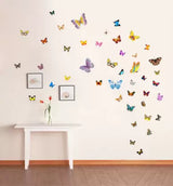 NC5070 7  butterfly color transparent furnishing decorative wall stickers