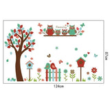 WALL STICKER POHON OWL BIRD BURUNG ANAK KIDS STIKER DINDING SK9162 di opagallery | Tokopedia