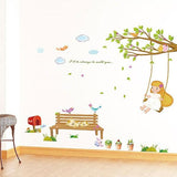Bench Cat Print Wall Background Adesivo Decal Wallpaper 70 x 50 cm lm7001