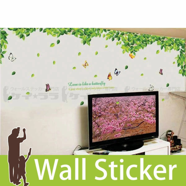 Wall Stickers - Tree, Branches, Leaves, Stylish Wall Decals, Removable Wallpaper Stickers, Wall Decor, Home Decor size 60x90 ay207