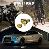 Pack of 4 - Grenade Tyre Air Valve Nozzle Caps for Car and Bikes (Golden)