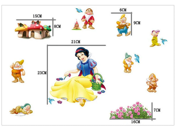 Eyes Seven Dwarfs Stickers Anime Cartoon Wall sticker LM1006